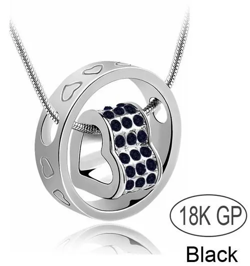 Round Heart Pendant Necklace