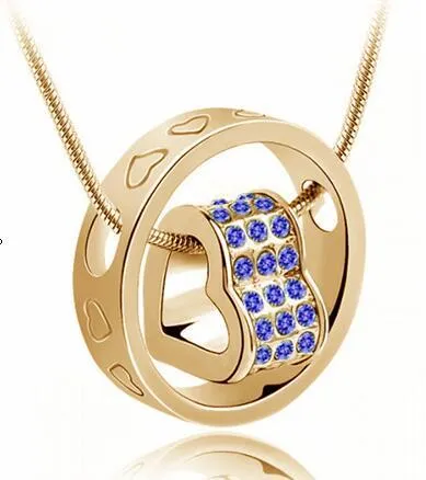 Round Heart Pendant Necklace