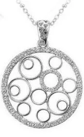 Round Heart Pendant Necklace