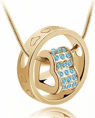 Round Heart Pendant Necklace