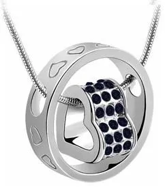 Round Heart Pendant Necklace
