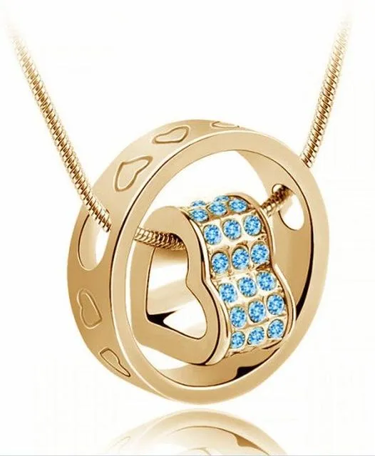 Round Heart Pendant Necklace