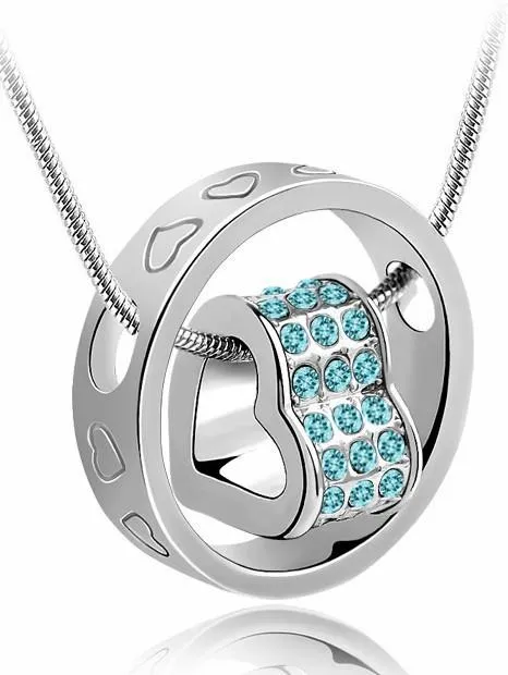 Round Heart Pendant Necklace