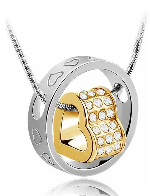Round Heart Pendant Necklace