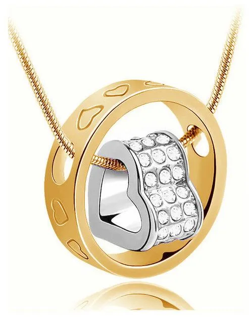 Round Heart Pendant Necklace