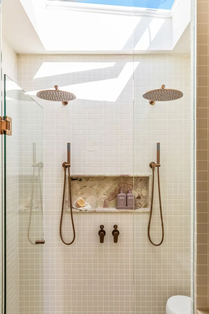 Round Shower Rose 300mm - Lustre Bronze