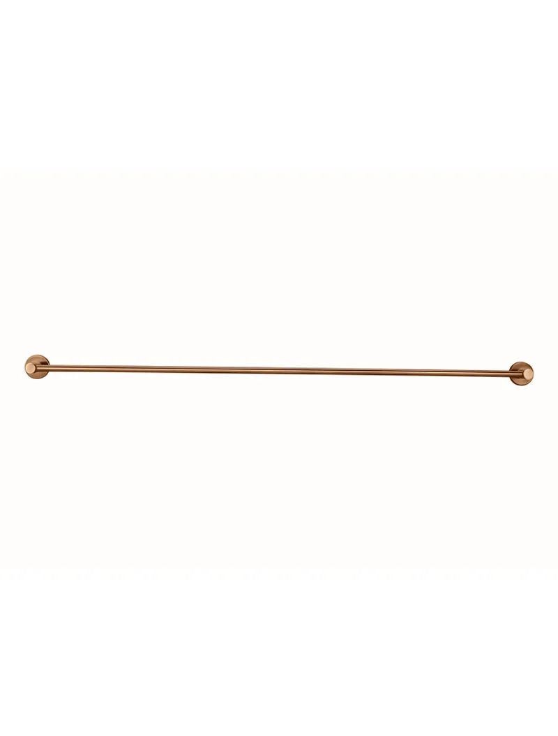 Round Single Towel Rail - Lustre Bronze