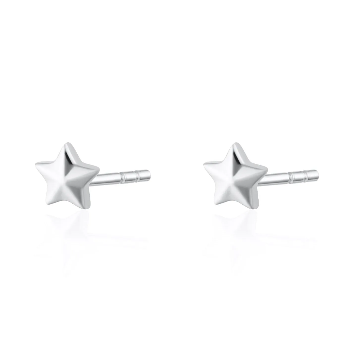 Scream Pretty Faceted Star Stud Earrings - Sterling Silver