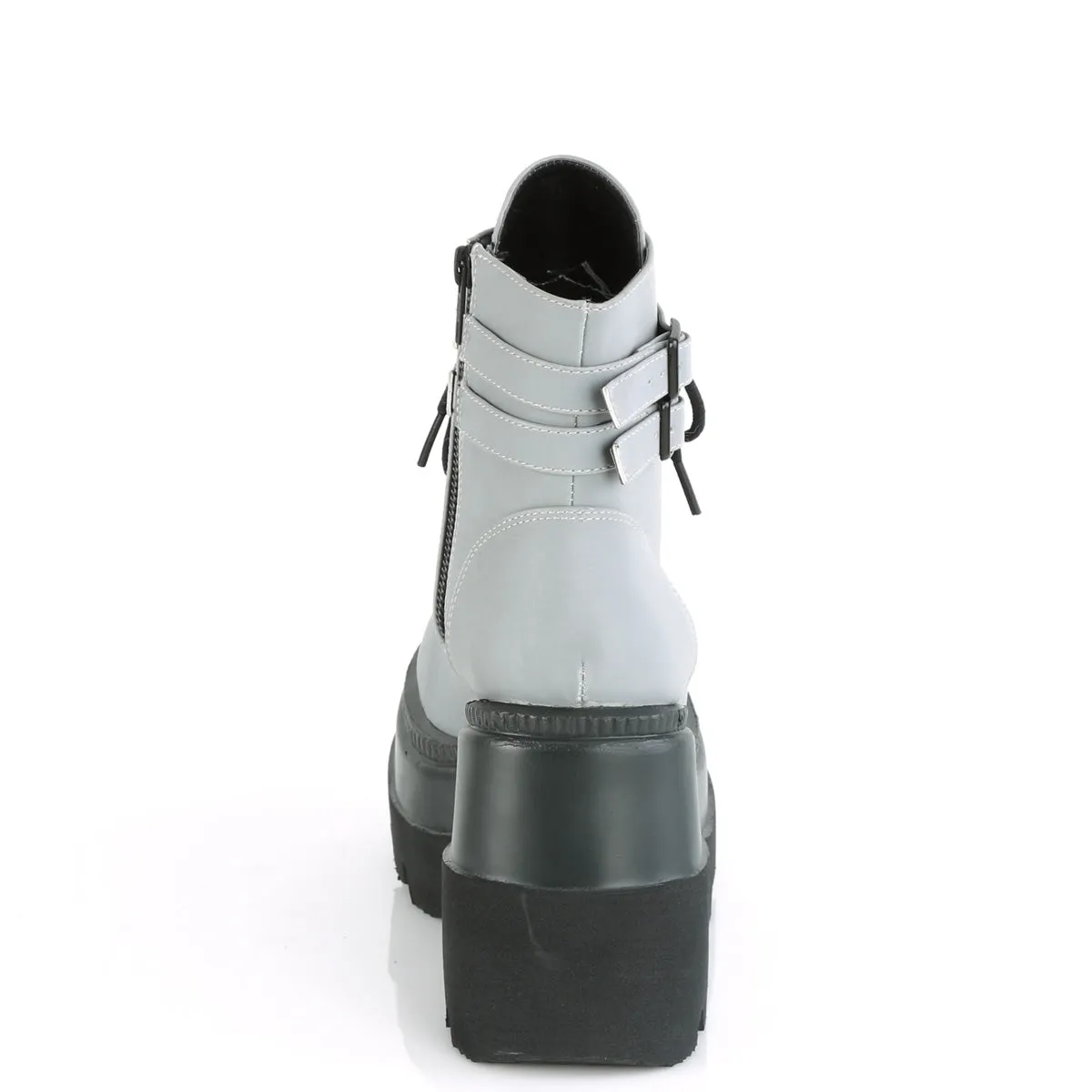 SHAKER-52 DemoniaCult Grey Sexy Women's Ankle Boots (Alternative Footwear)