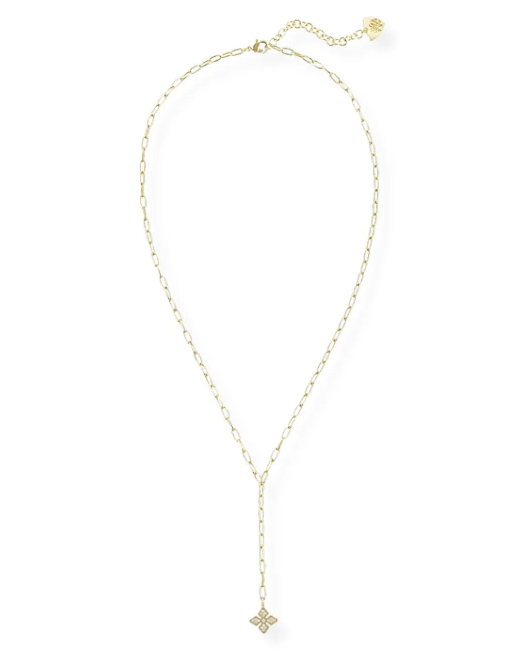 Shine Bright Cross Lariat Necklace in Gold