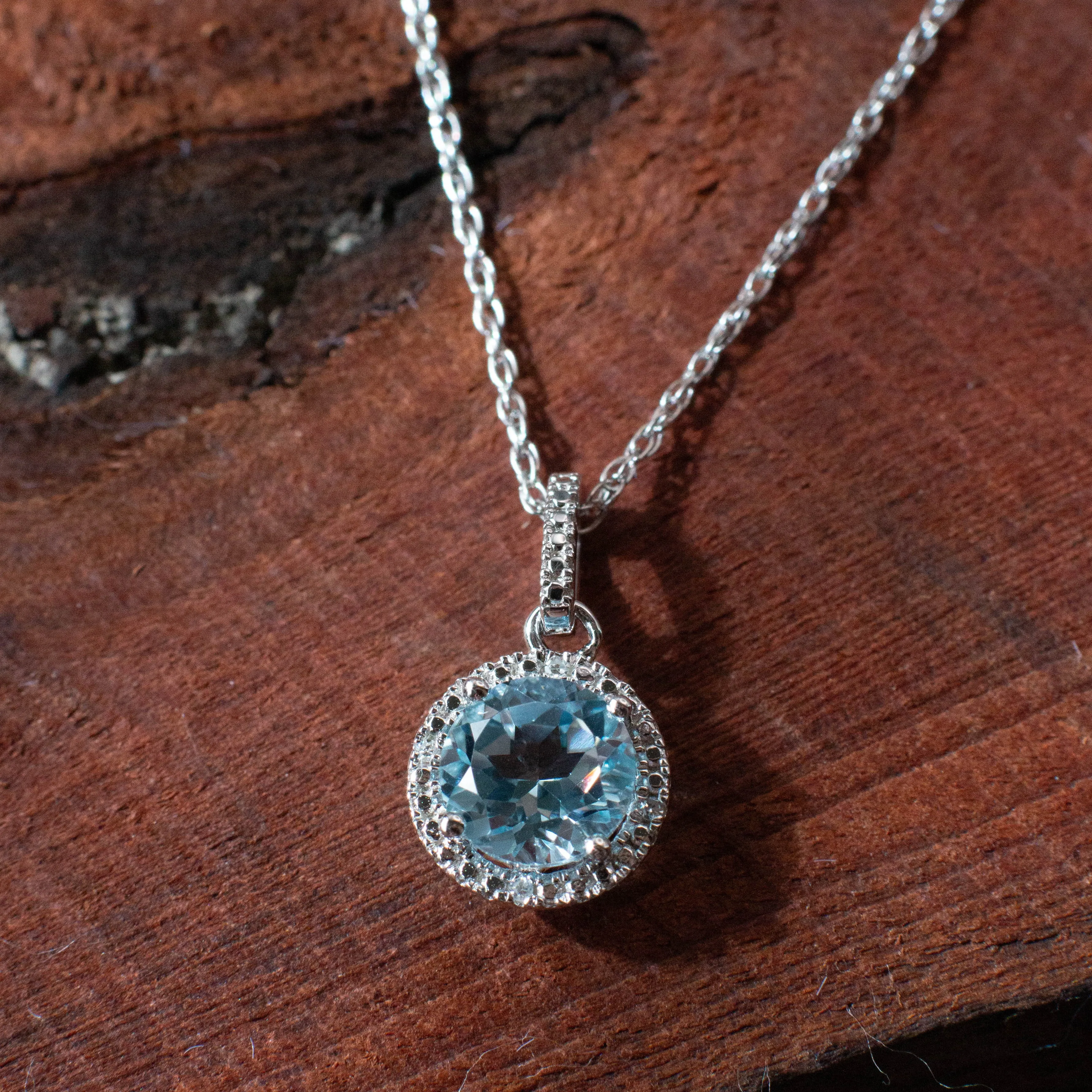 Shine Your Light: Blue Topaz and Diamond Necklace