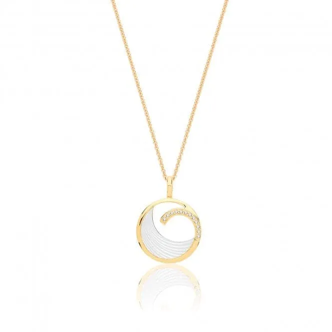 Silver & Co Mother of Pearl Pendant with Cubic Zirconia SPG0072Y