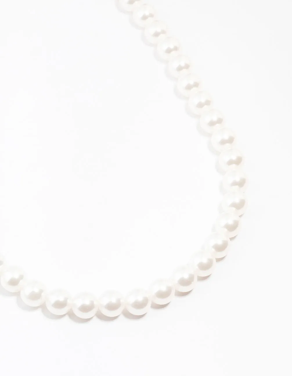 Silver Diamante Pearl Necklace