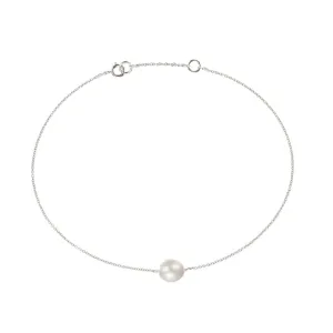 Silver Large Pearl Anklet