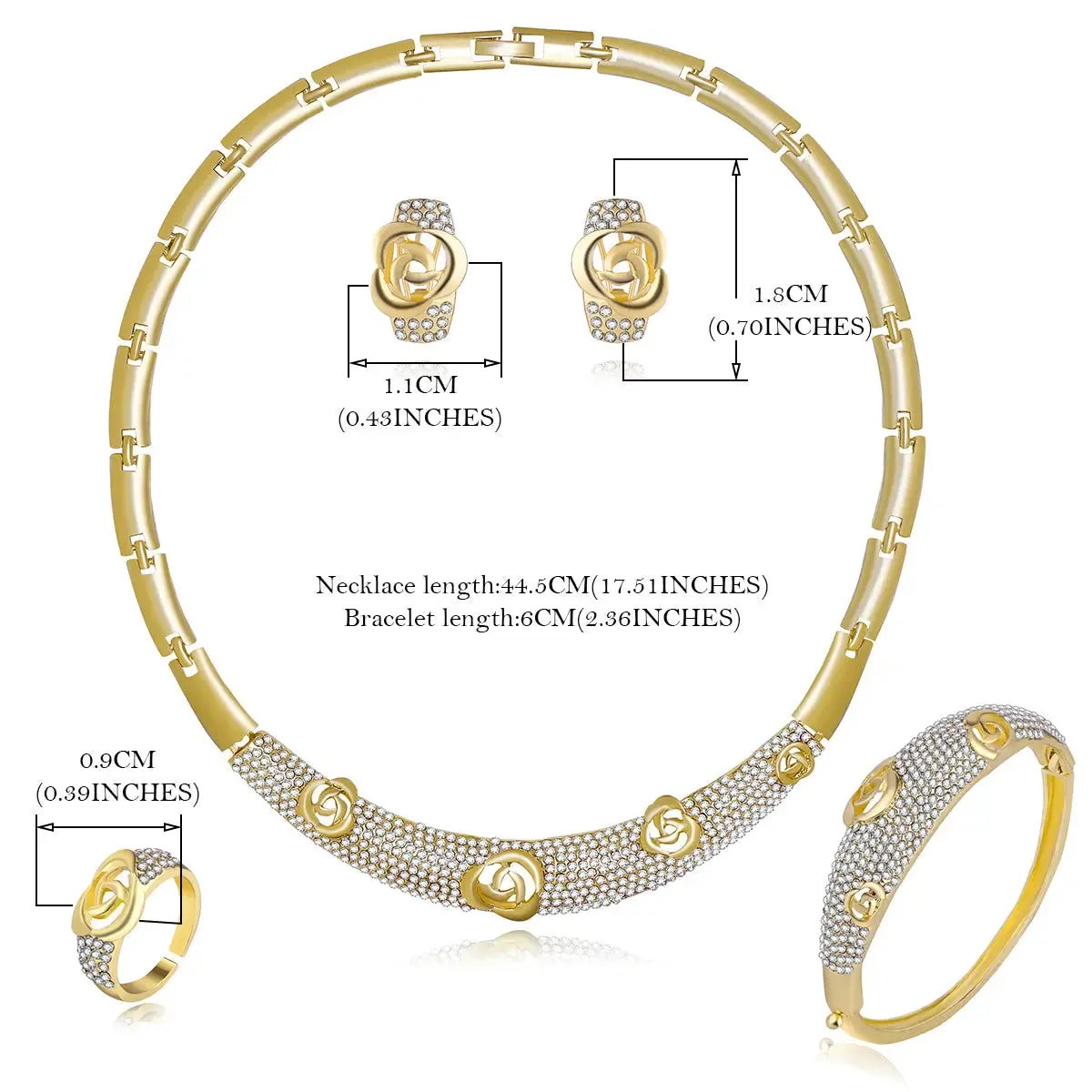 Simply Fashion Trendy Party Necklace Earring Fashion Set