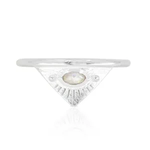 Solaris Moonstone Silver Ring