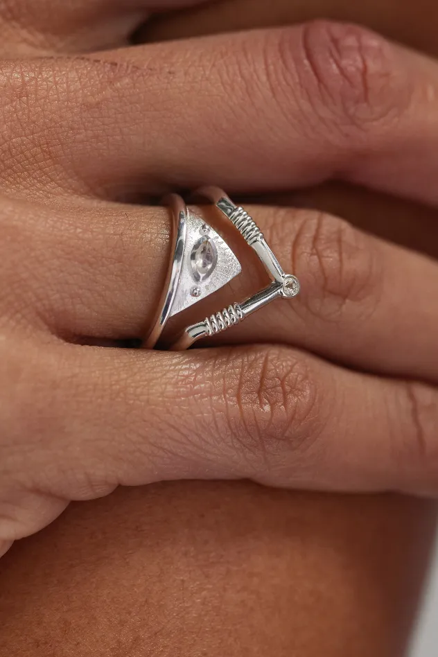Solaris Moonstone Silver Ring