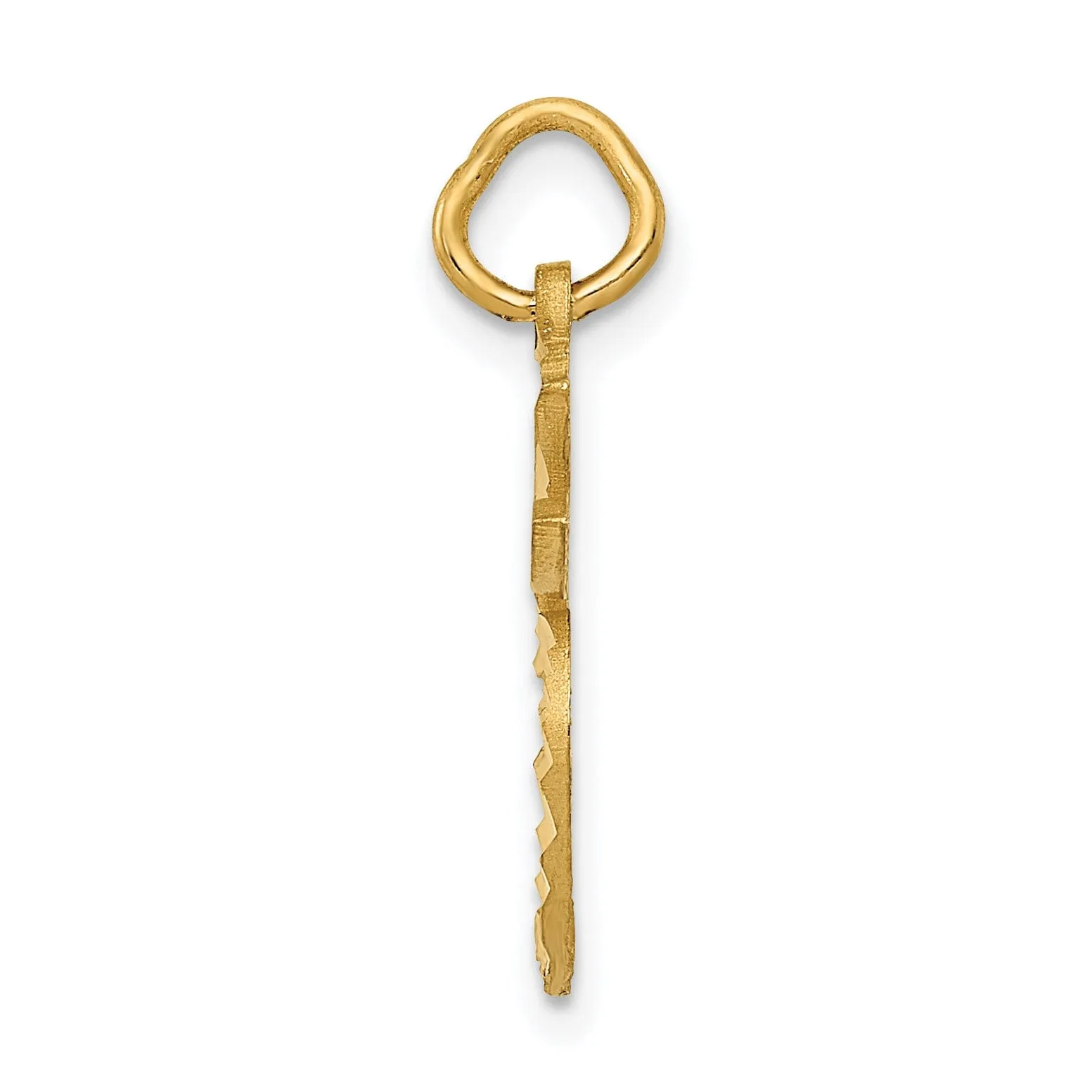 Solid 14k Yellow Gold Apple Charm Pendant