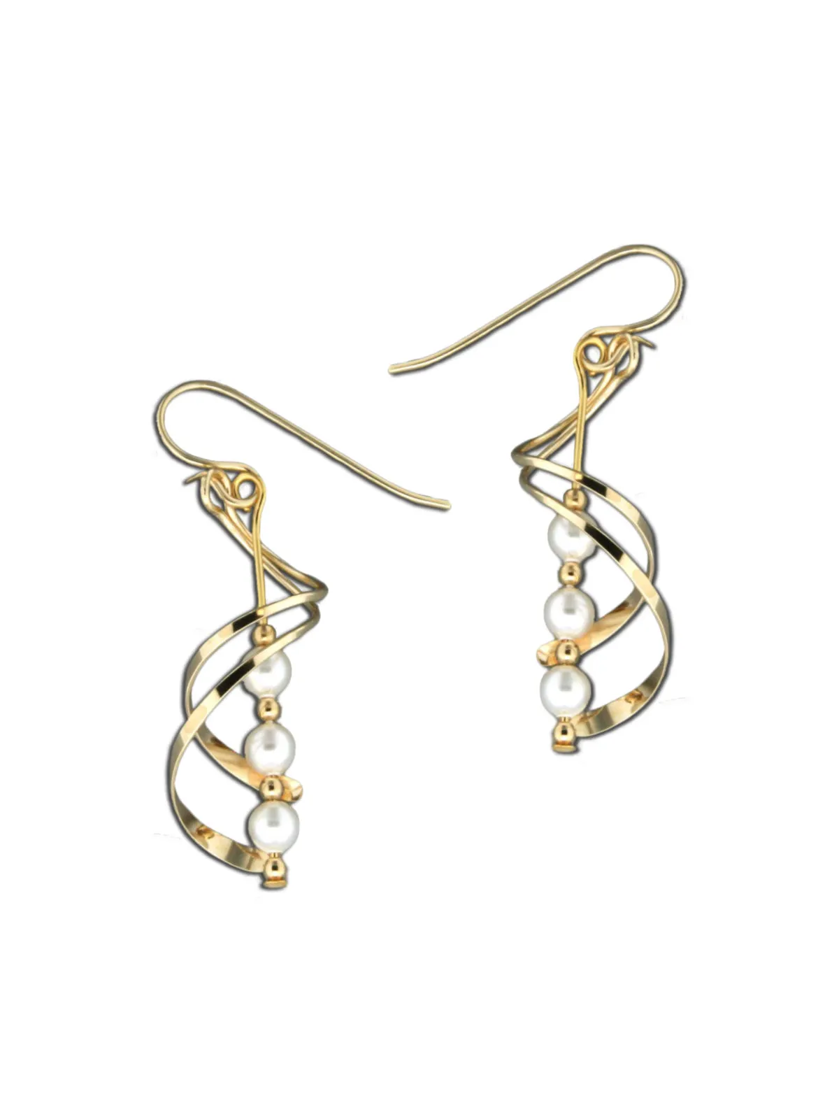 Spiral & Triple Pearl Dangles