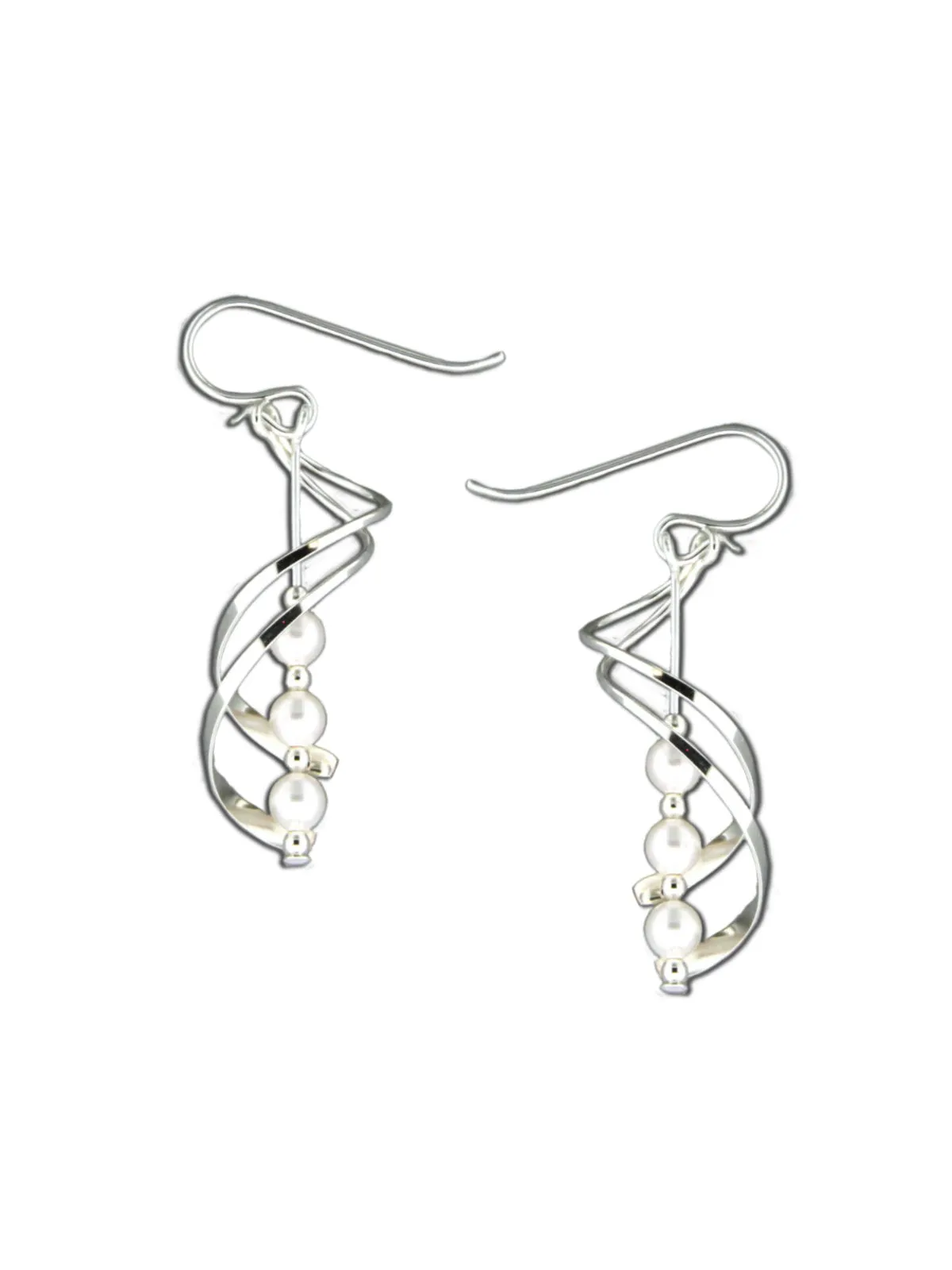 Spiral & Triple Pearl Dangles