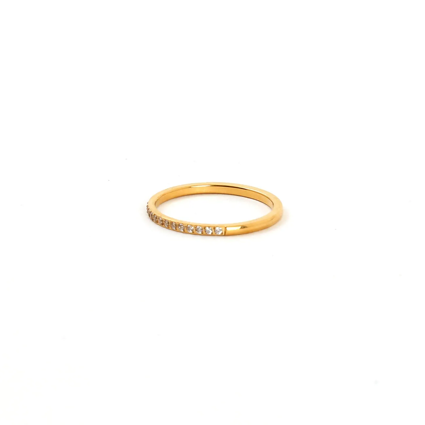 Stacking Ring / Gold Pavé