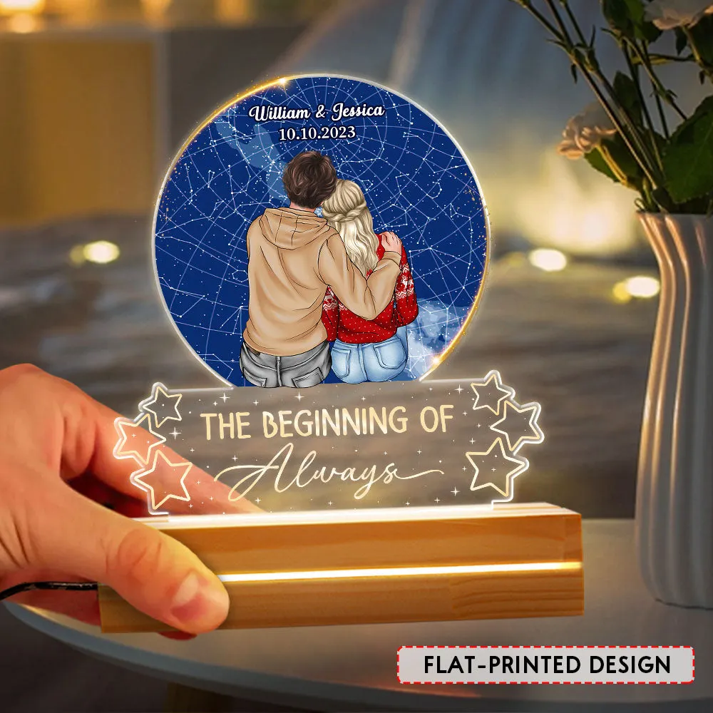 Star Map We Decided On Forever Personalized Led Night Light For Couple