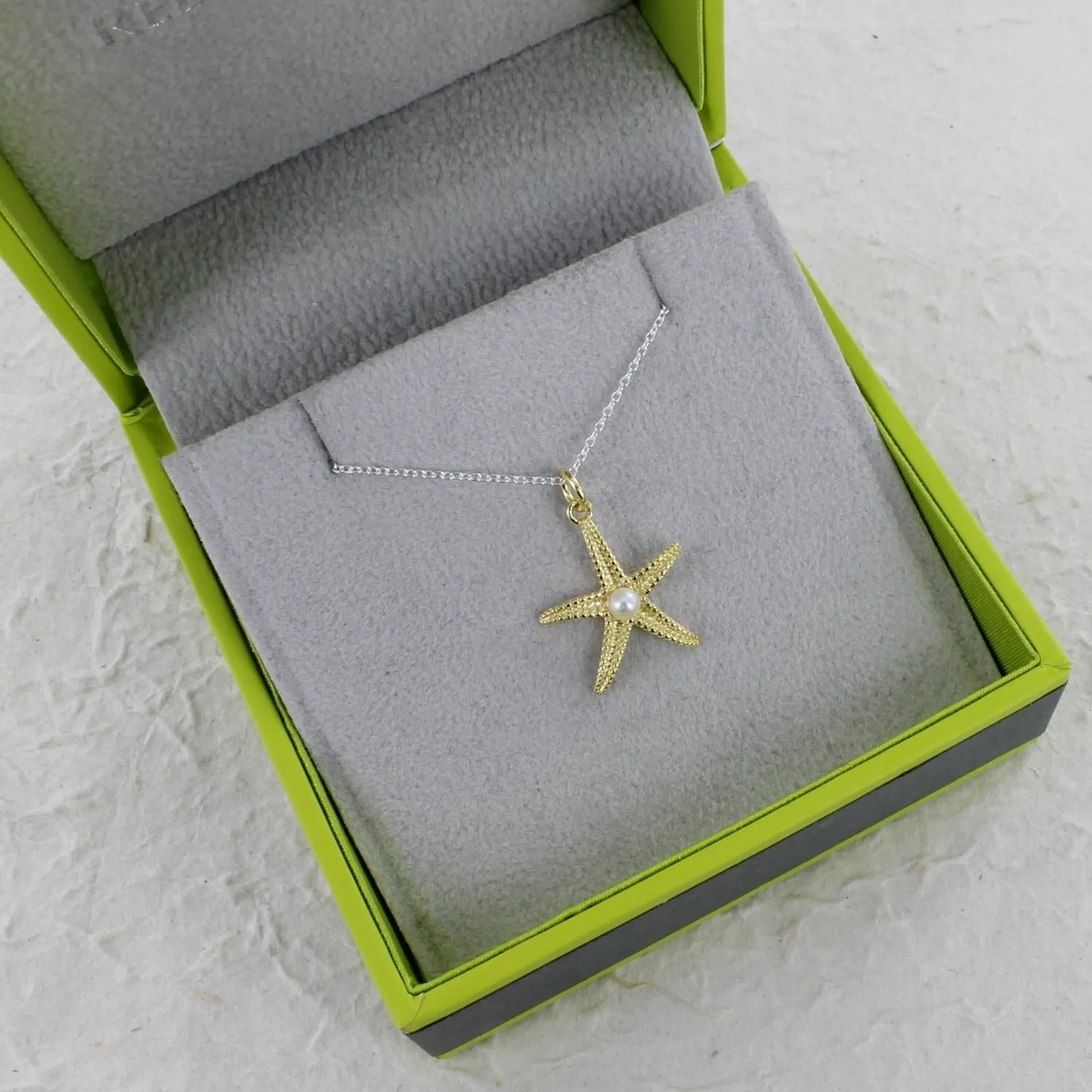 Starfish Pearl Sterling Silver Necklace