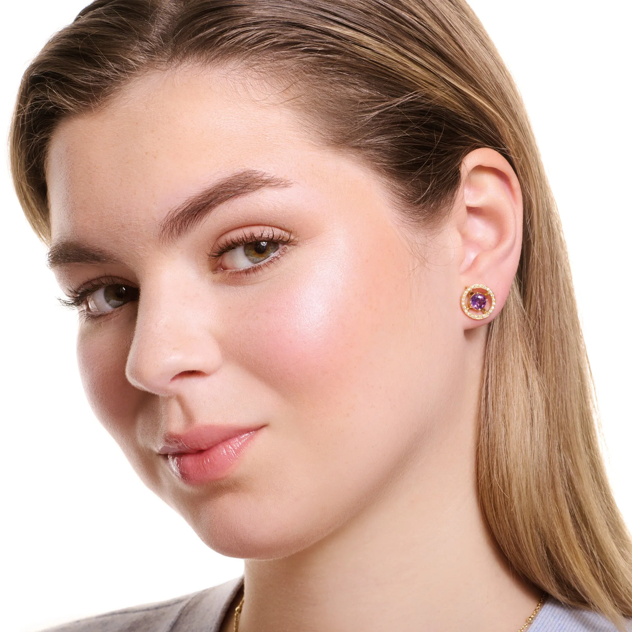Stella Earring Halos 18ct Yellow Gold - Diamond