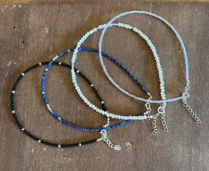 Sterling and Gemstone Anklets