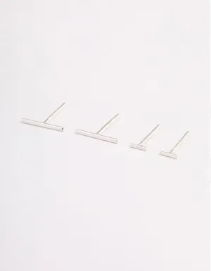 Sterling Silver Bar Earring Pack