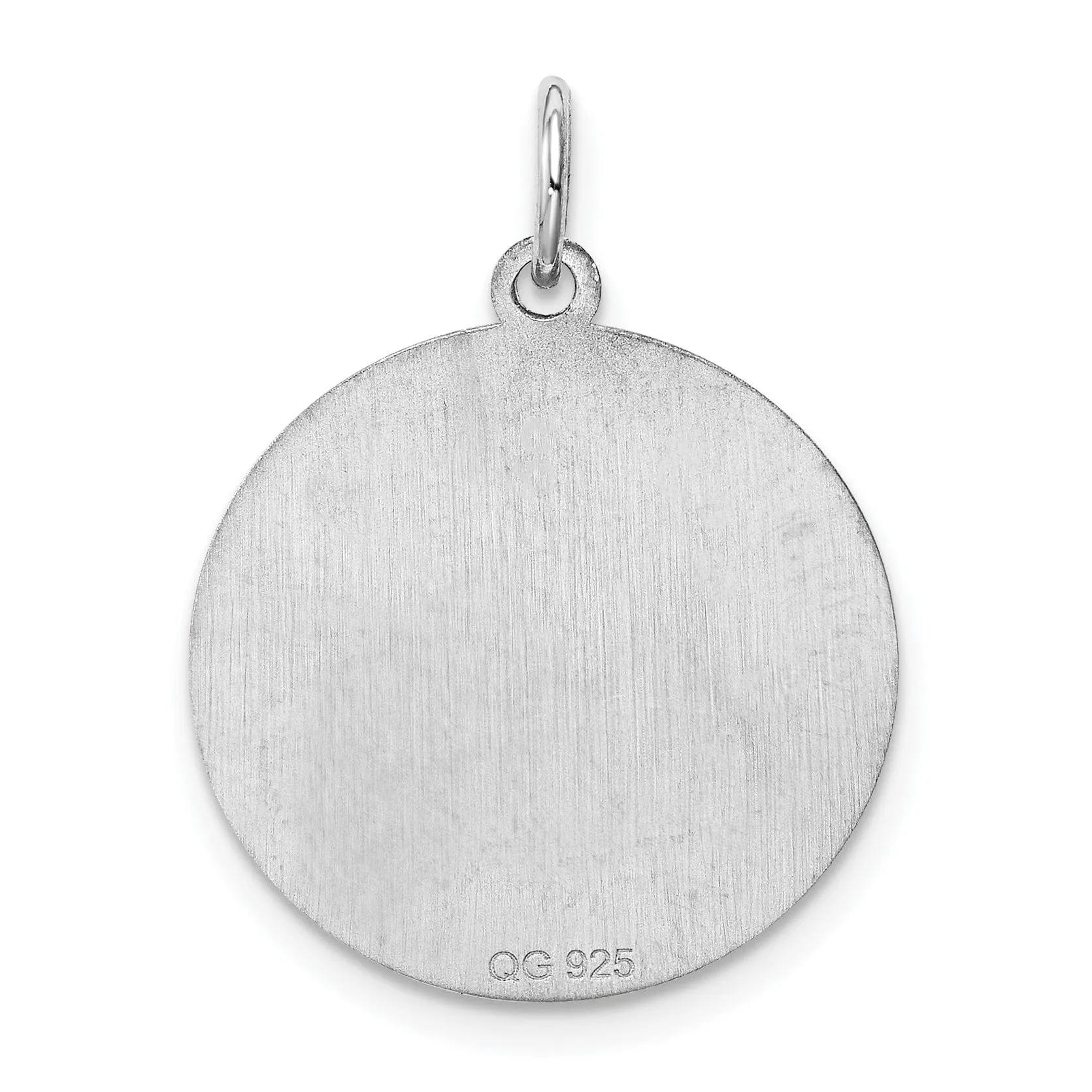 Sterling Silver Brocaded Initial D Charm