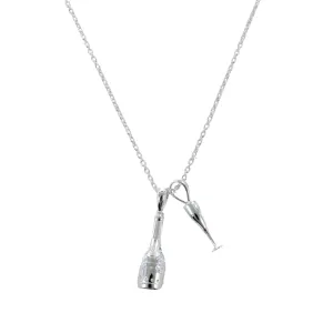 Sterling Silver Champagne Necklace