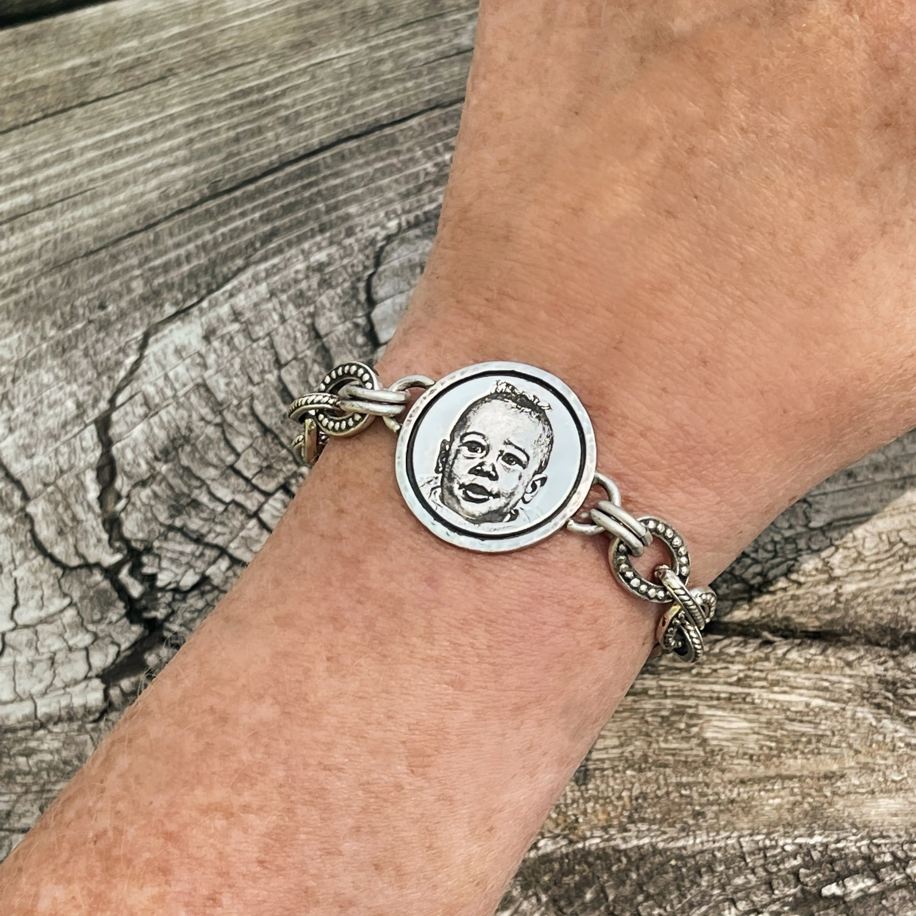 Sterling Silver Photo Necklace, Bracelet or Charm
