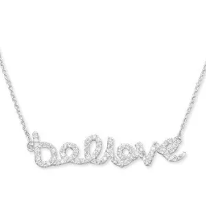 Sterling Silver "Believe" CZ Necklace