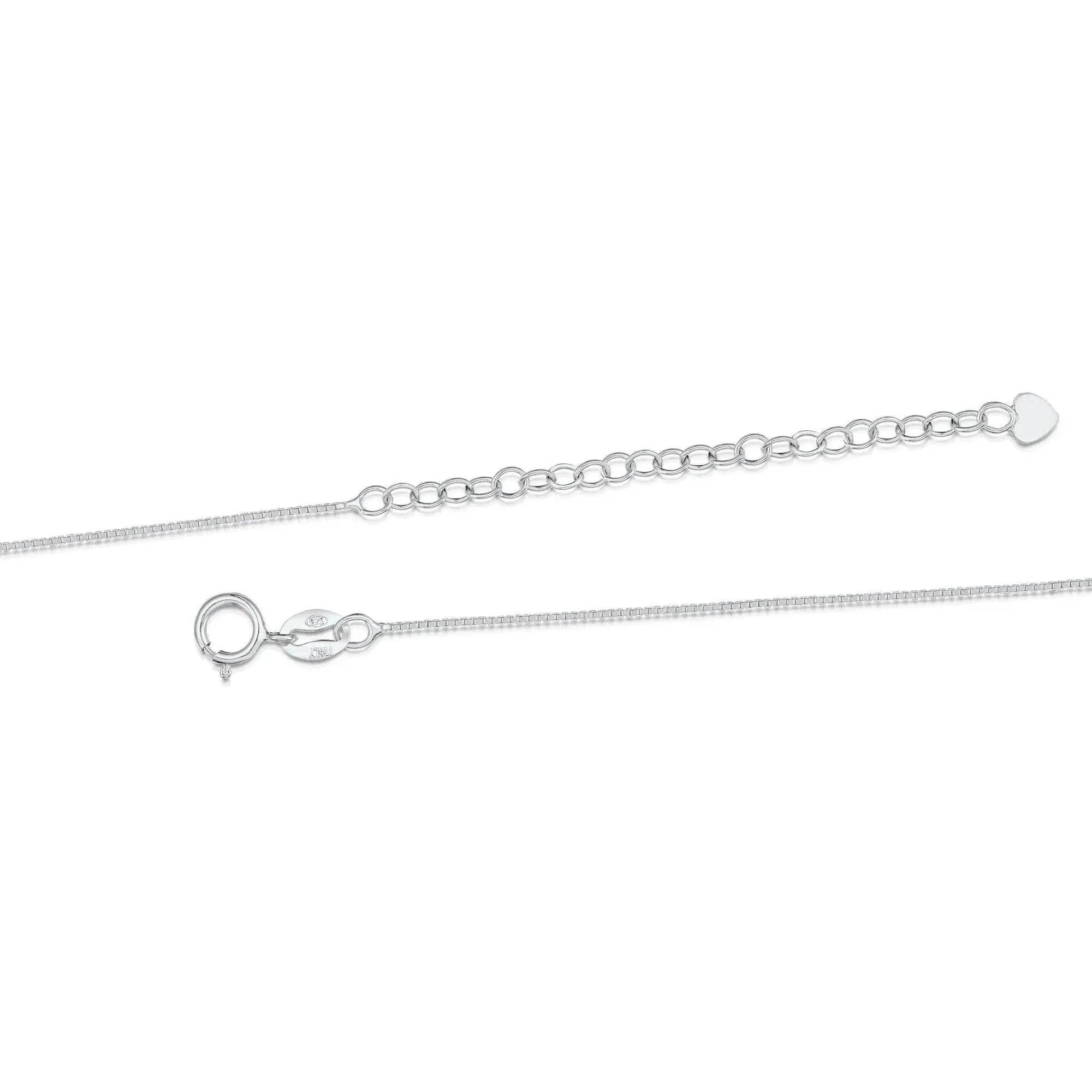 Sterling silver swirl pendant necklace with a mini poppy (Euphorbia milii)