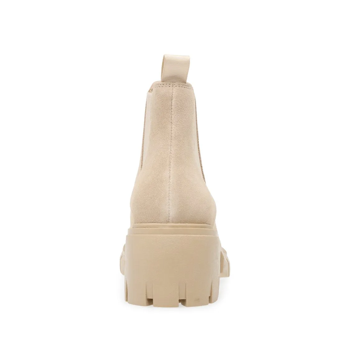 Steve Madden Howler Block Heel Platform Ankle Boots Sand Suede (7, Sand Suede)
