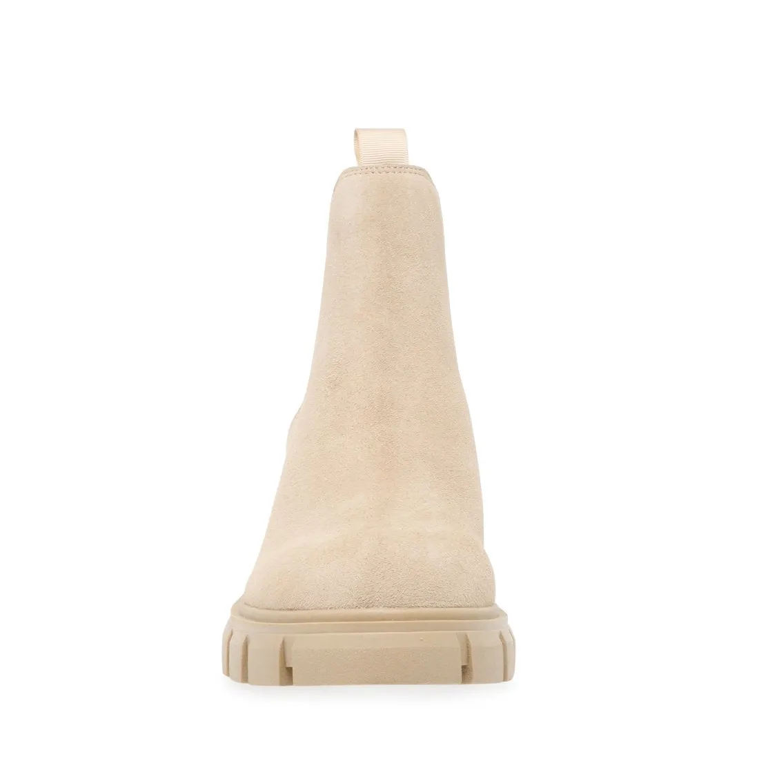Steve Madden Howler Block Heel Platform Ankle Boots Sand Suede (7, Sand Suede)