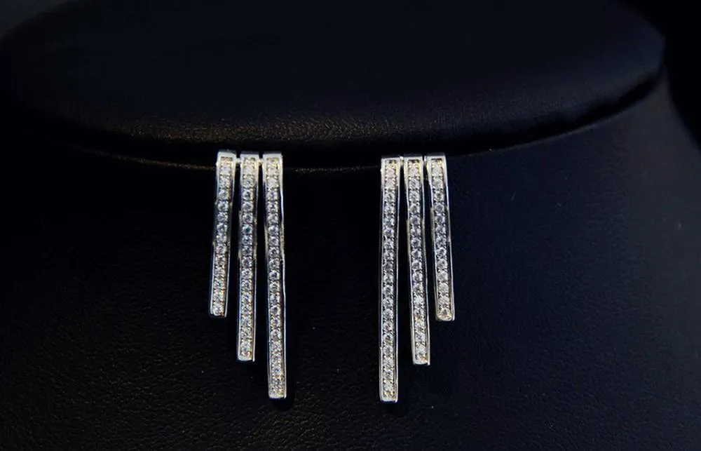 Swarovski Crystal Wedding Day Necklace and Earrings set