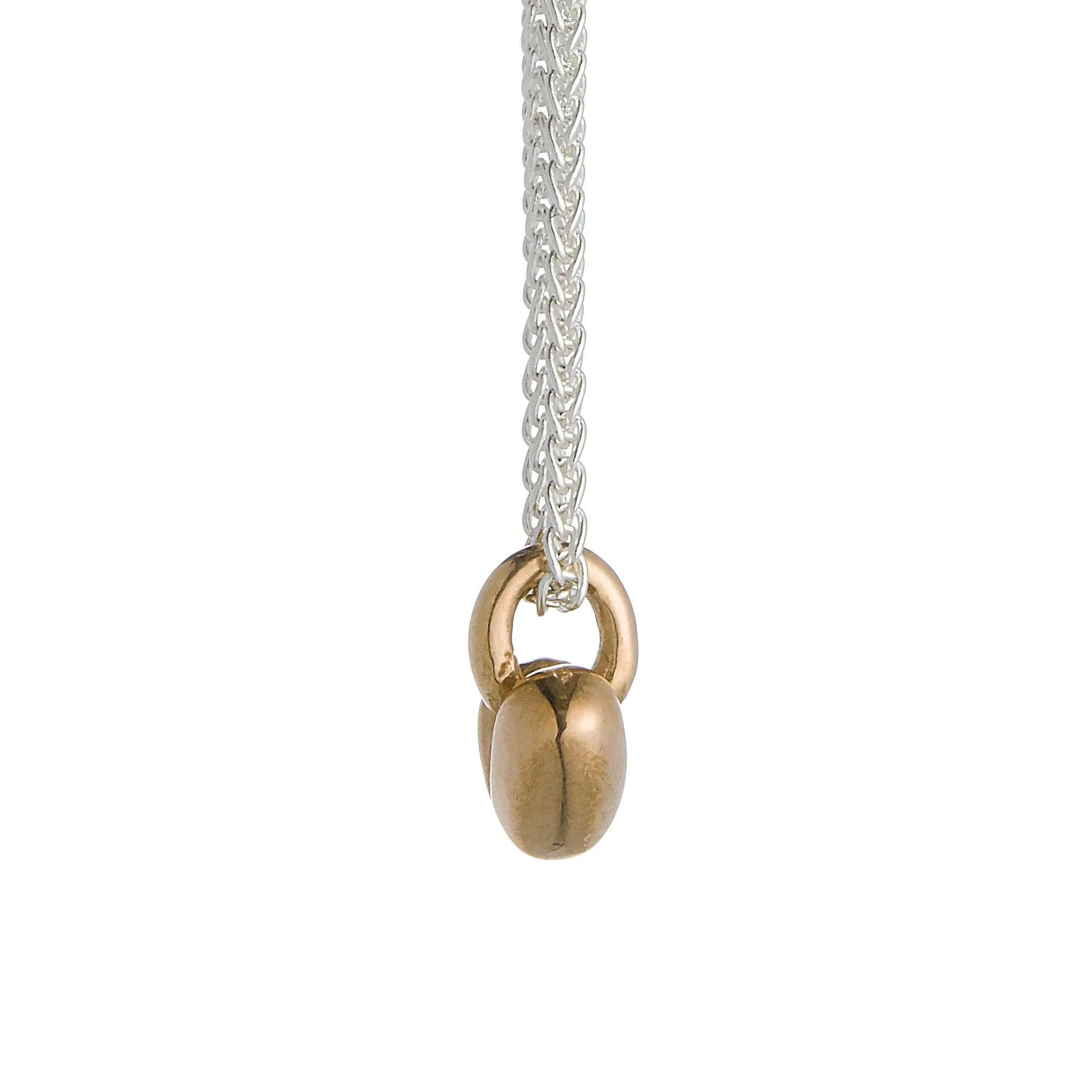 Sweetheart Silver & Solid Gold Necklace