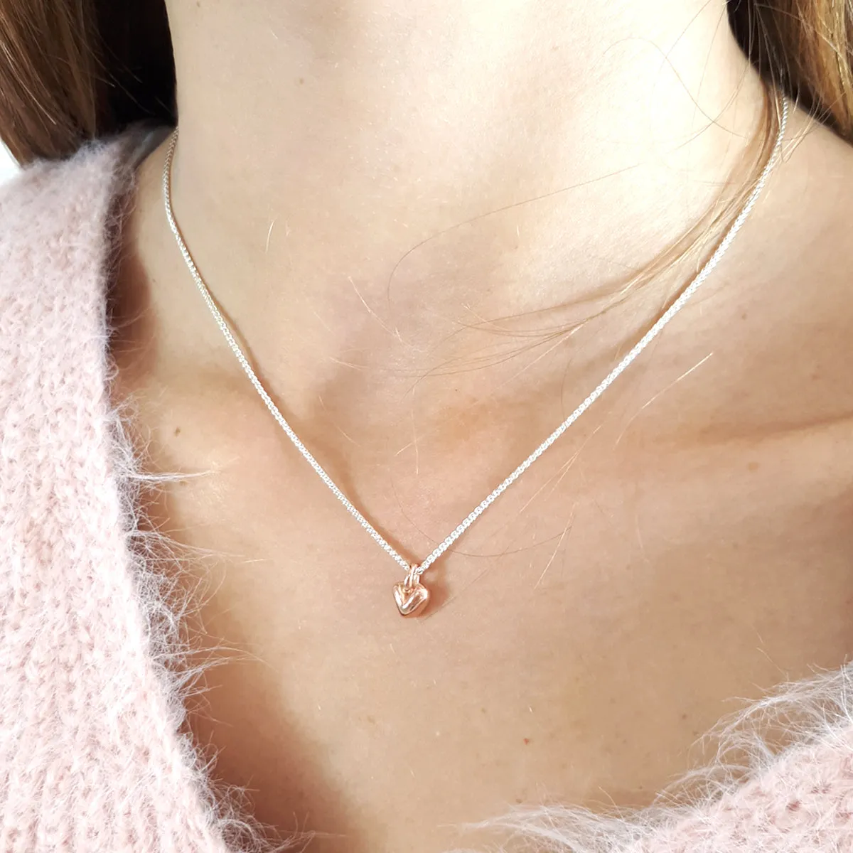 Sweetheart Silver or Gold Plated Necklace