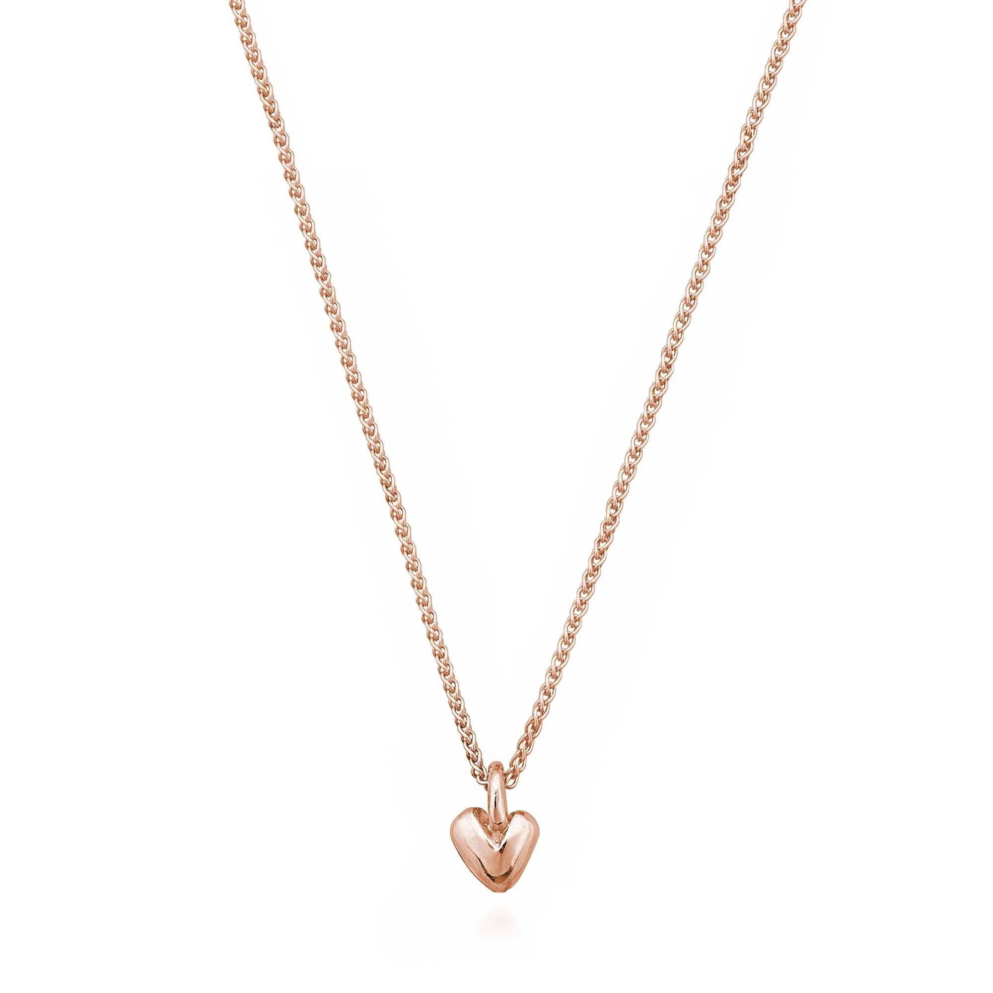 Sweetheart Solid Rose Gold Necklace