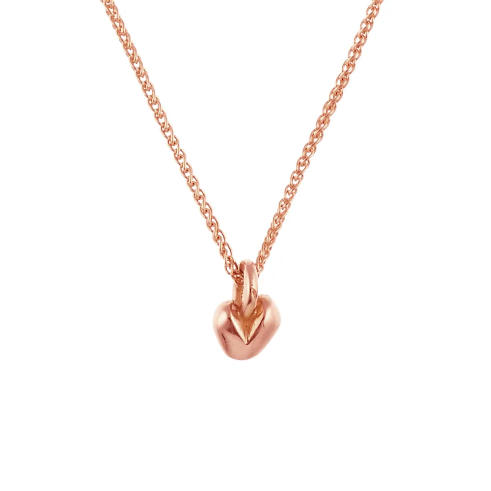 Sweetheart Solid Rose Gold Necklace