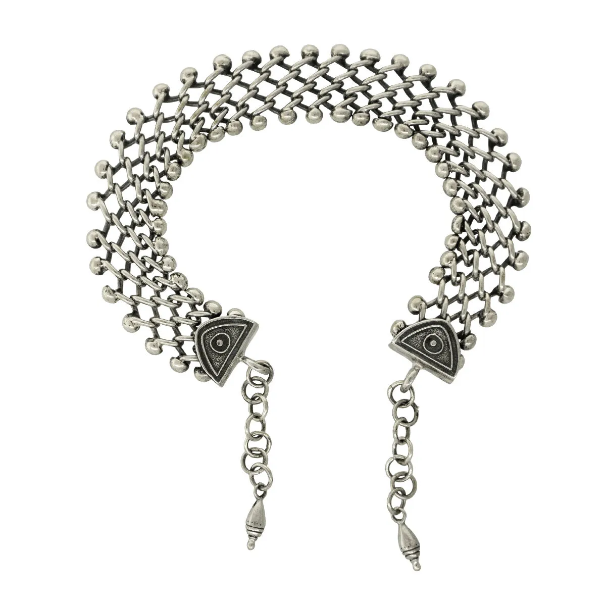 Tabra Jewelry 925 Sterling Silver Anklet Connector Chain Vault AK27 (Large)