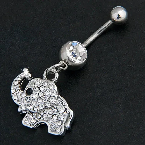 Tassels Navel Belly Button Bar Barbell Rings Rhinestone Body Piercing Jewelry Special tassels dangle rhinestone decor Navel Ring