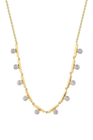 Ten Station Offset Mini Infinity Necklace