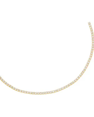 Thin Tennis Choker Gold One Size | Gold