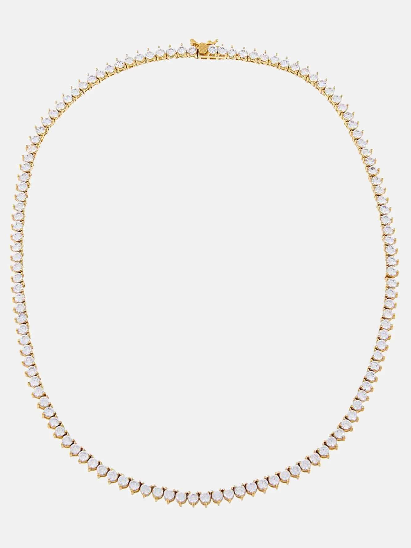 Three Prong Tennis Necklace