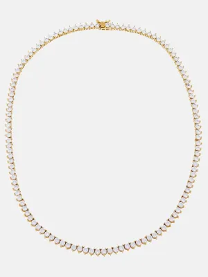 Three Prong Tennis Necklace