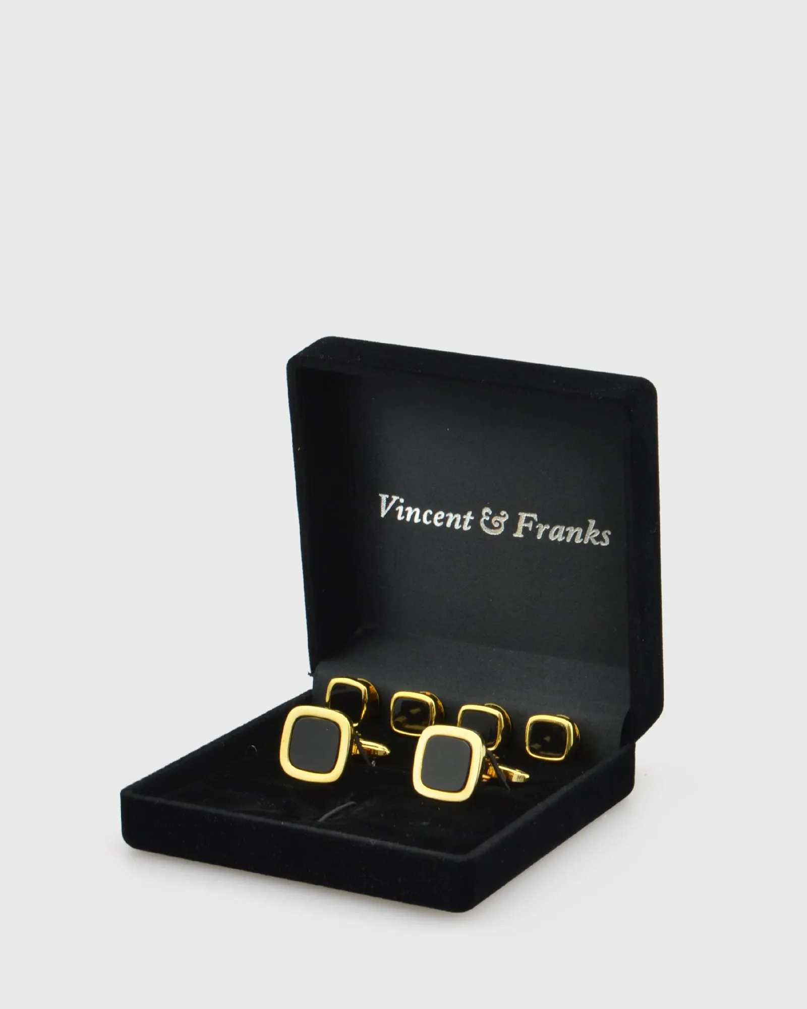 VINCENT & FRANKS VF41223G GOLD-P CUFFLINKS/STUD SET