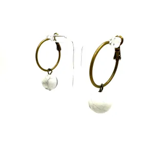 White Howlite Earrings